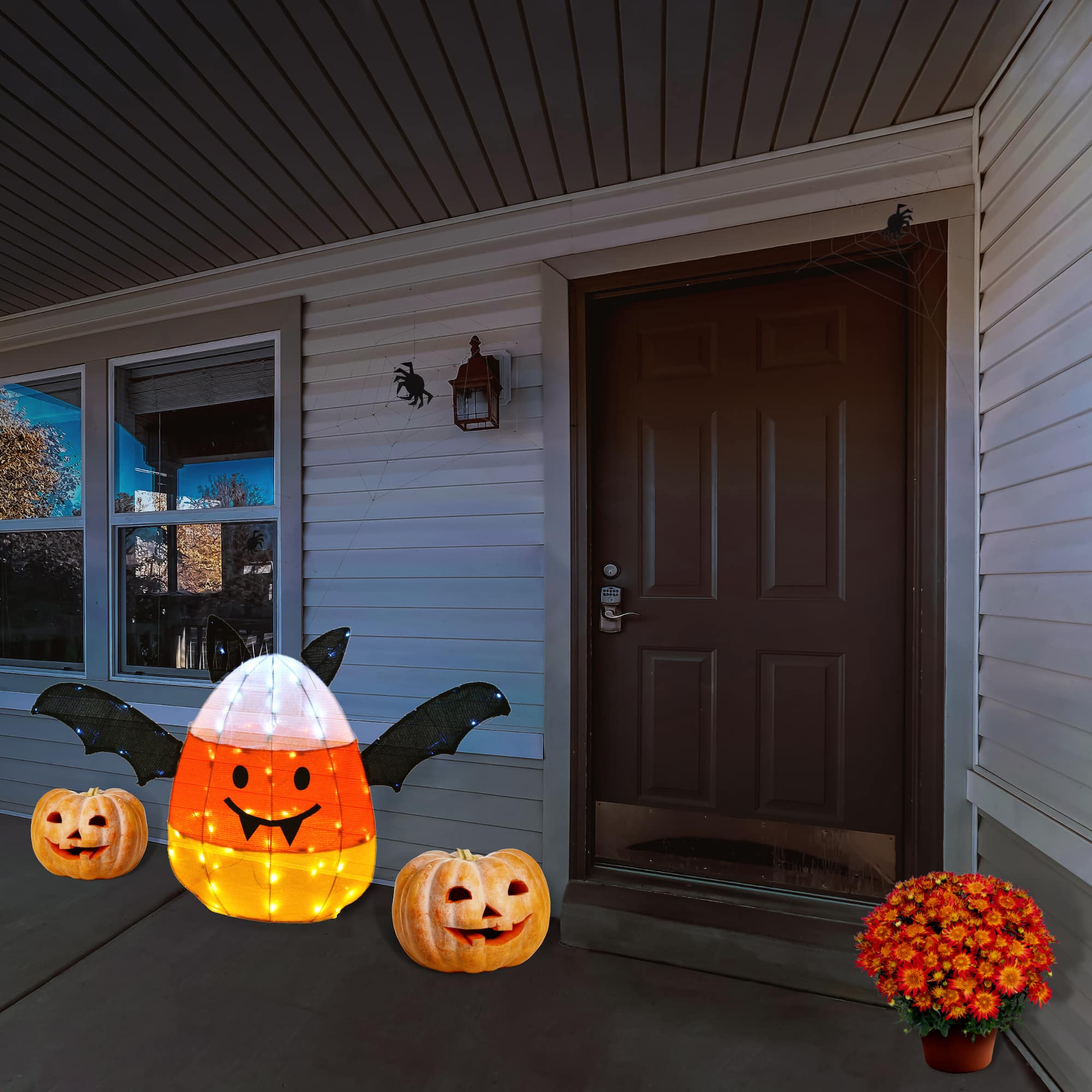27.5" Candy Corn Bat with 80 LED Lights